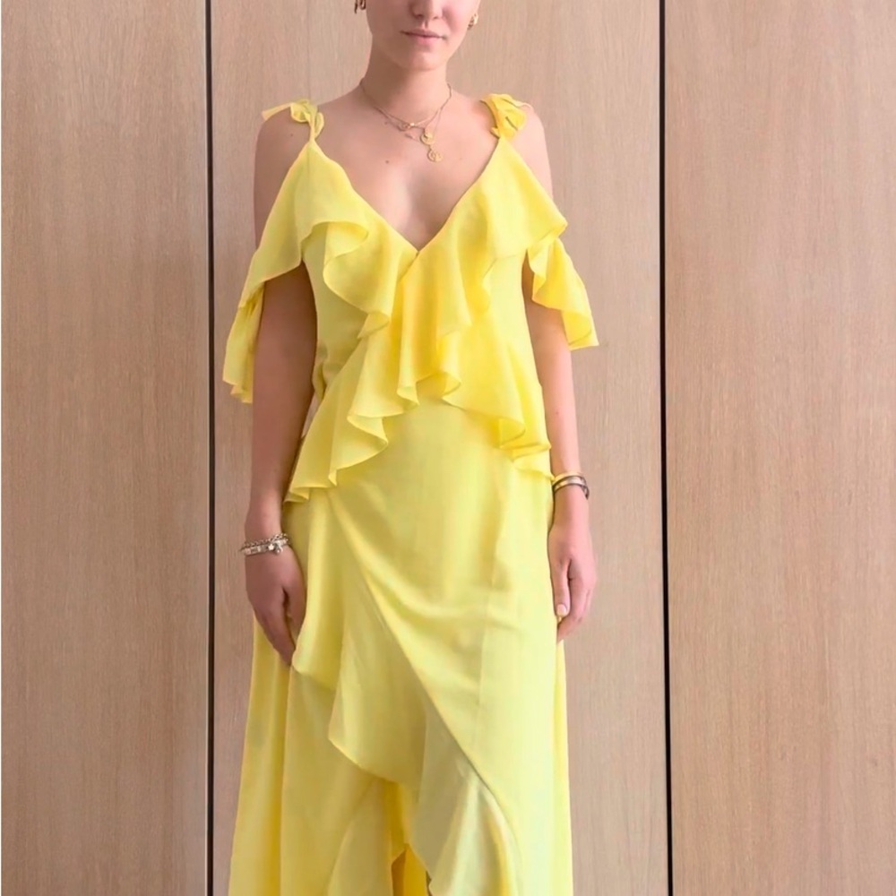 Revolve Michael Costello yellow dress size XS